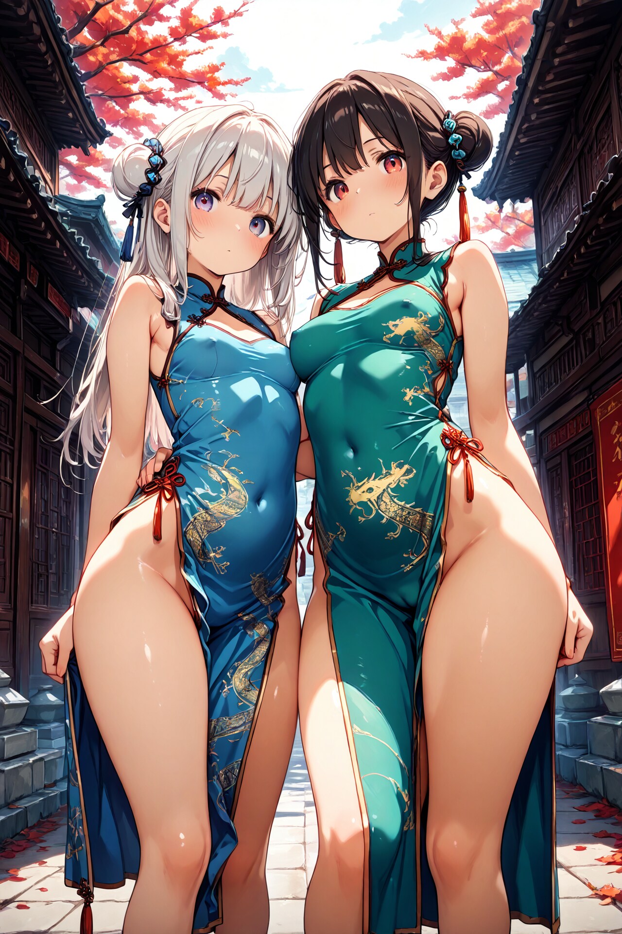 ノーパンチャイナ姉妹(6)