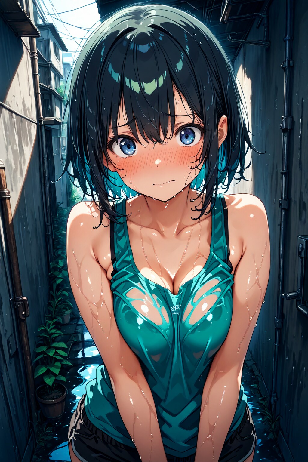 濡れ透けタンクトップ(5)