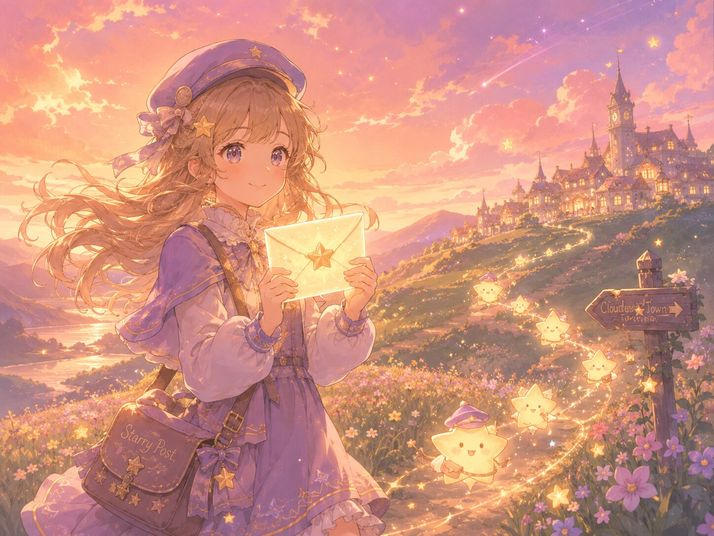 星の精霊に導かれる配達少女