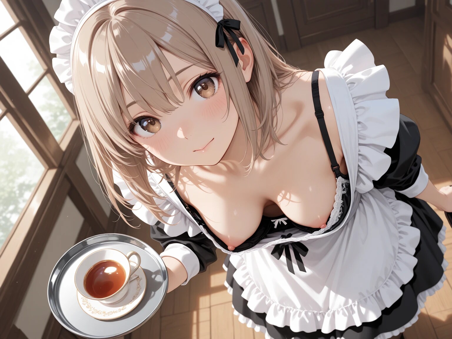 40枚:胸チラのメイド喫茶