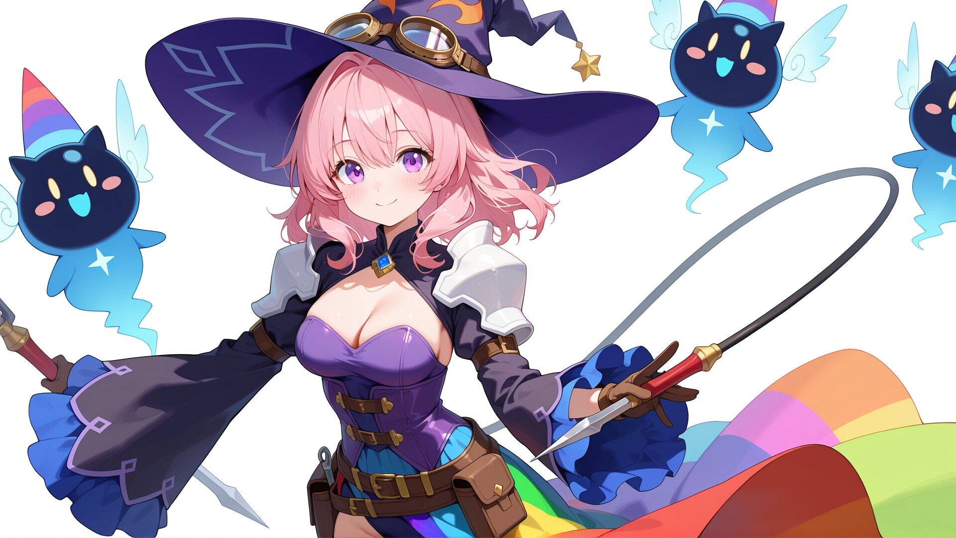 colorful mechanical witch