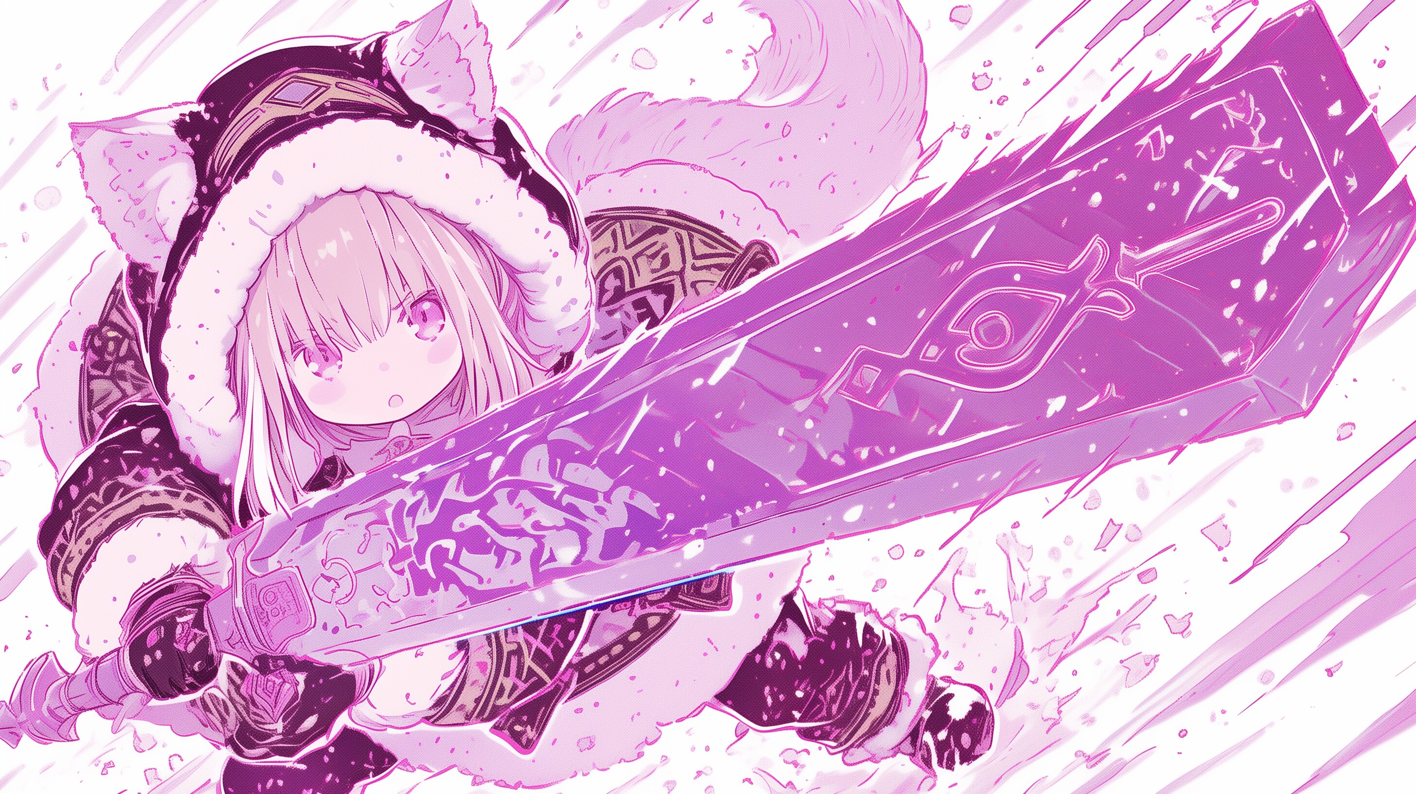 狼ガールと大剣