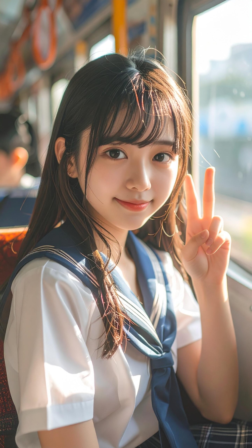 通学中のピース