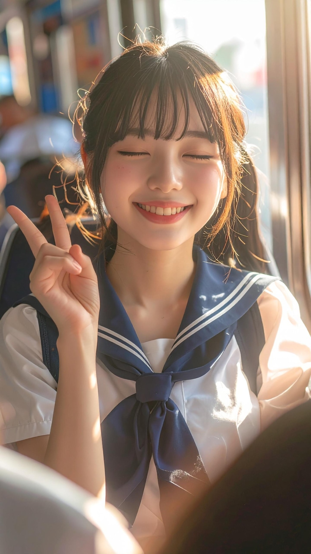 通学中のピース