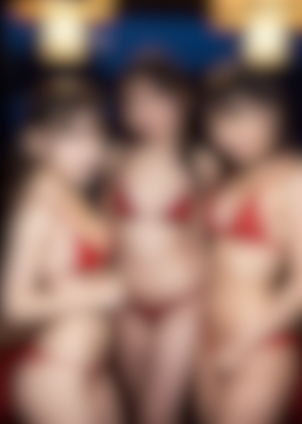 教え子の生徒達とホテルin♡まずは赤の大人の下着を着させてみた♡