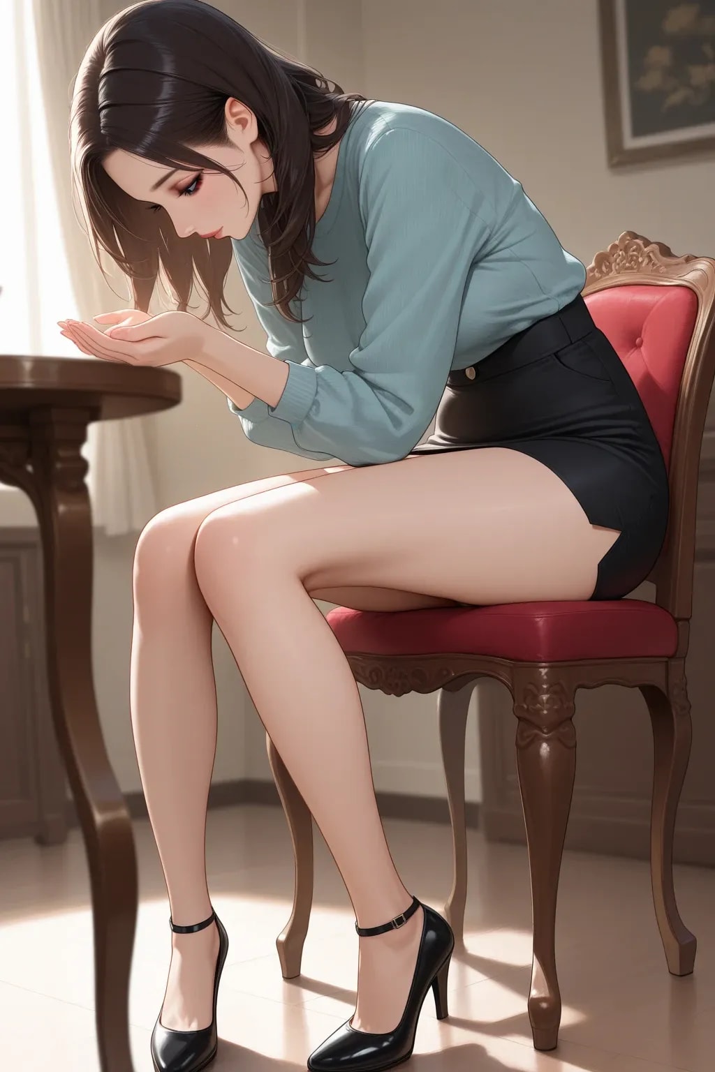 20枚:実験作、某GPTに自然でエロいパンチラのプロンプトを考えさせた結果がコレ