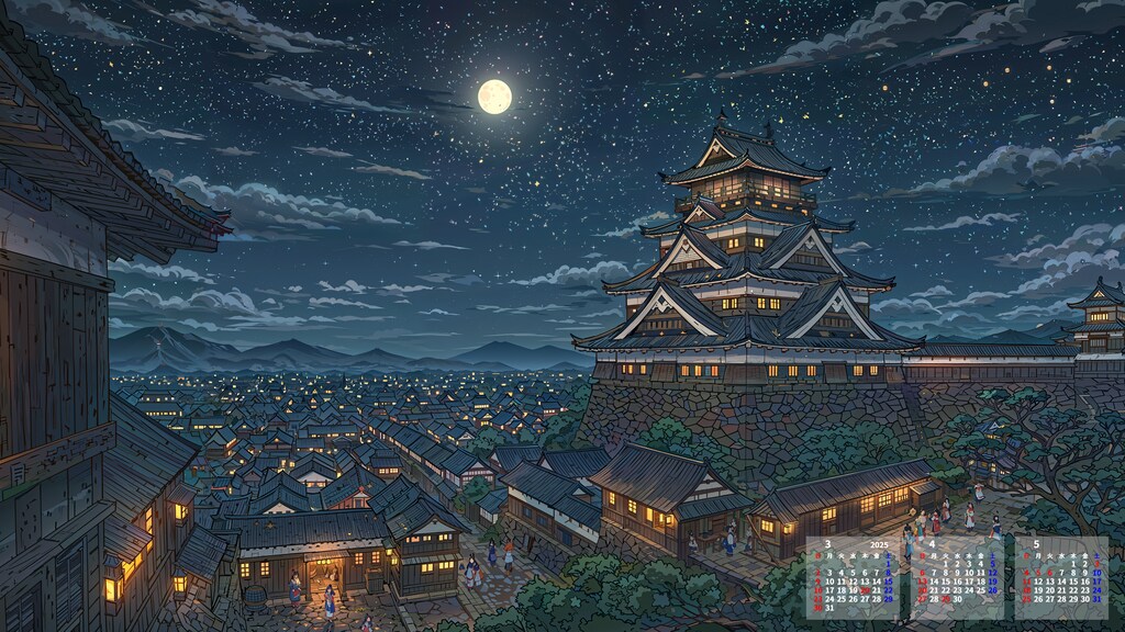 4K壁紙カレンダー②（2025年3月～2025年5月）