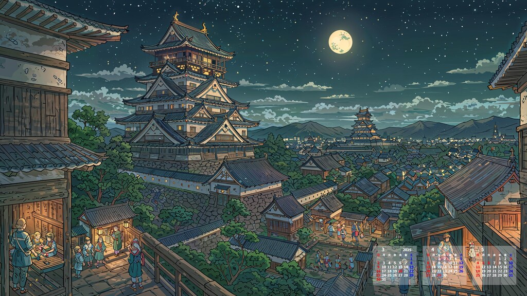 4K壁紙カレンダー②（2025年3月～2025年5月）