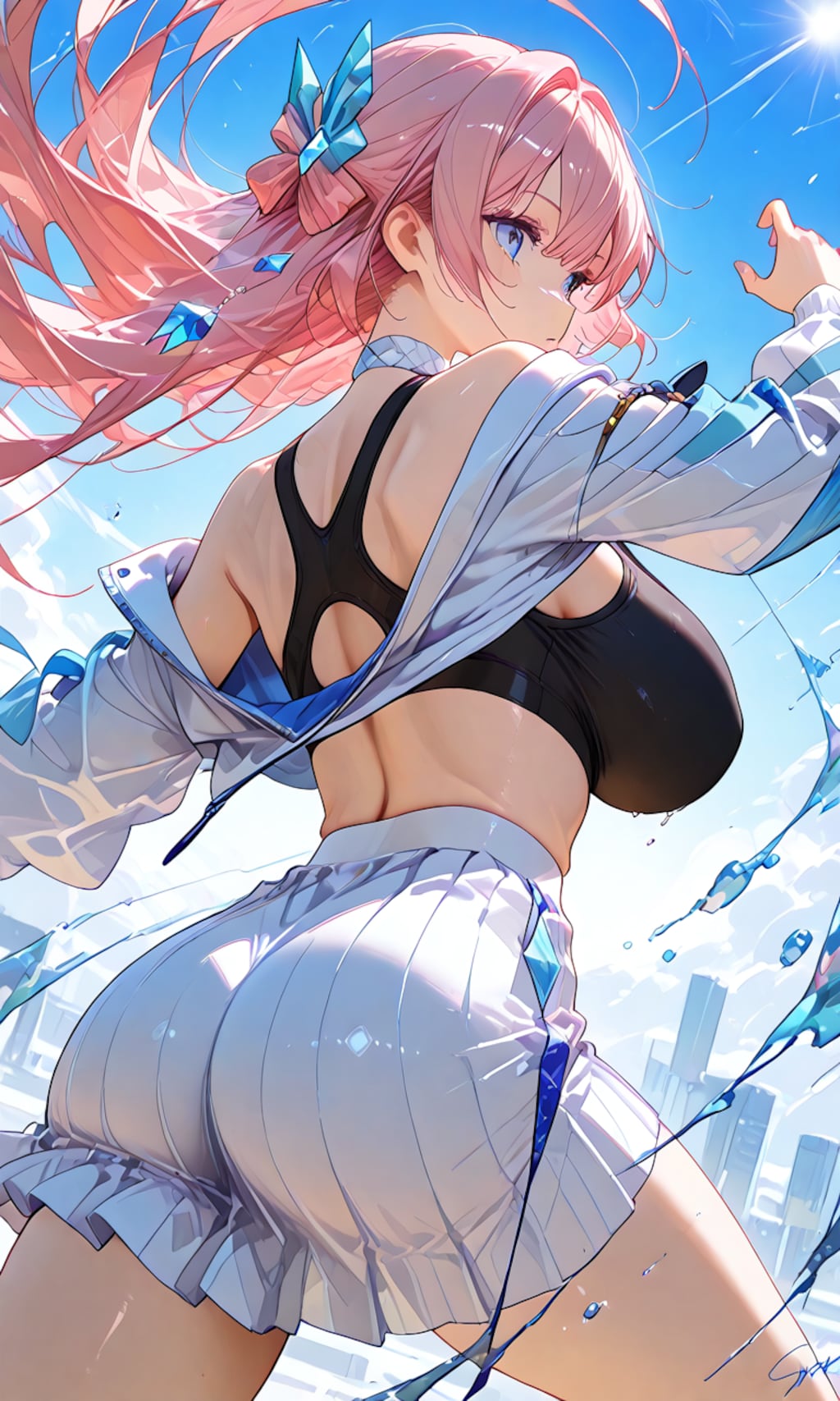 少女の後ろ姿