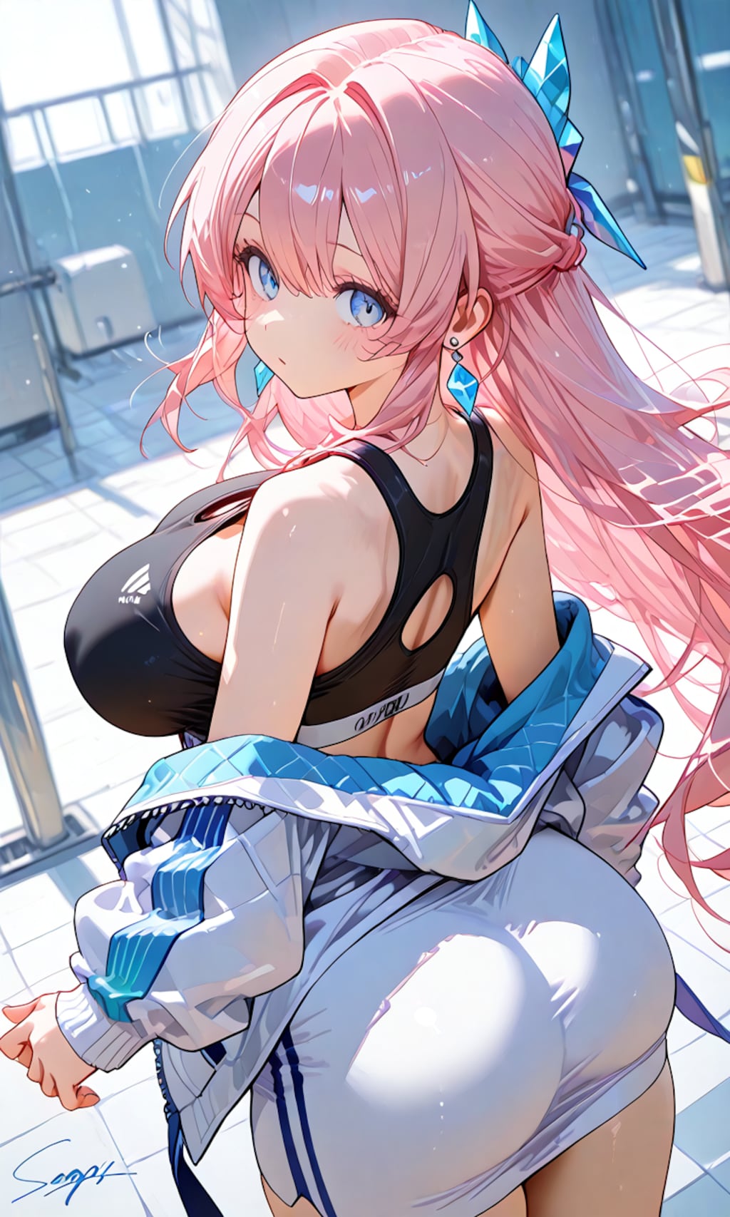 少女の後ろ姿