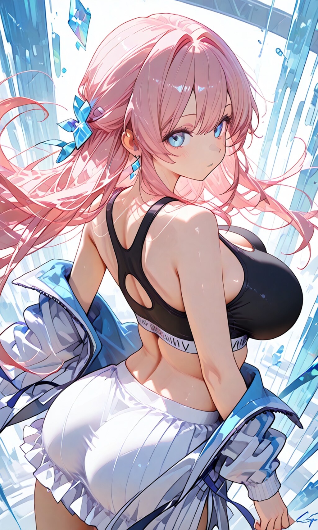 少女の後ろ姿
