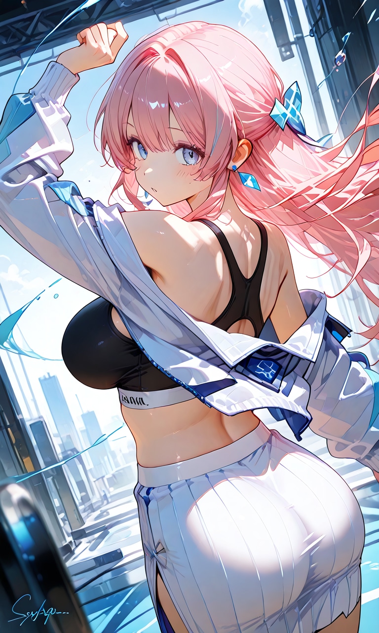 少女の後ろ姿