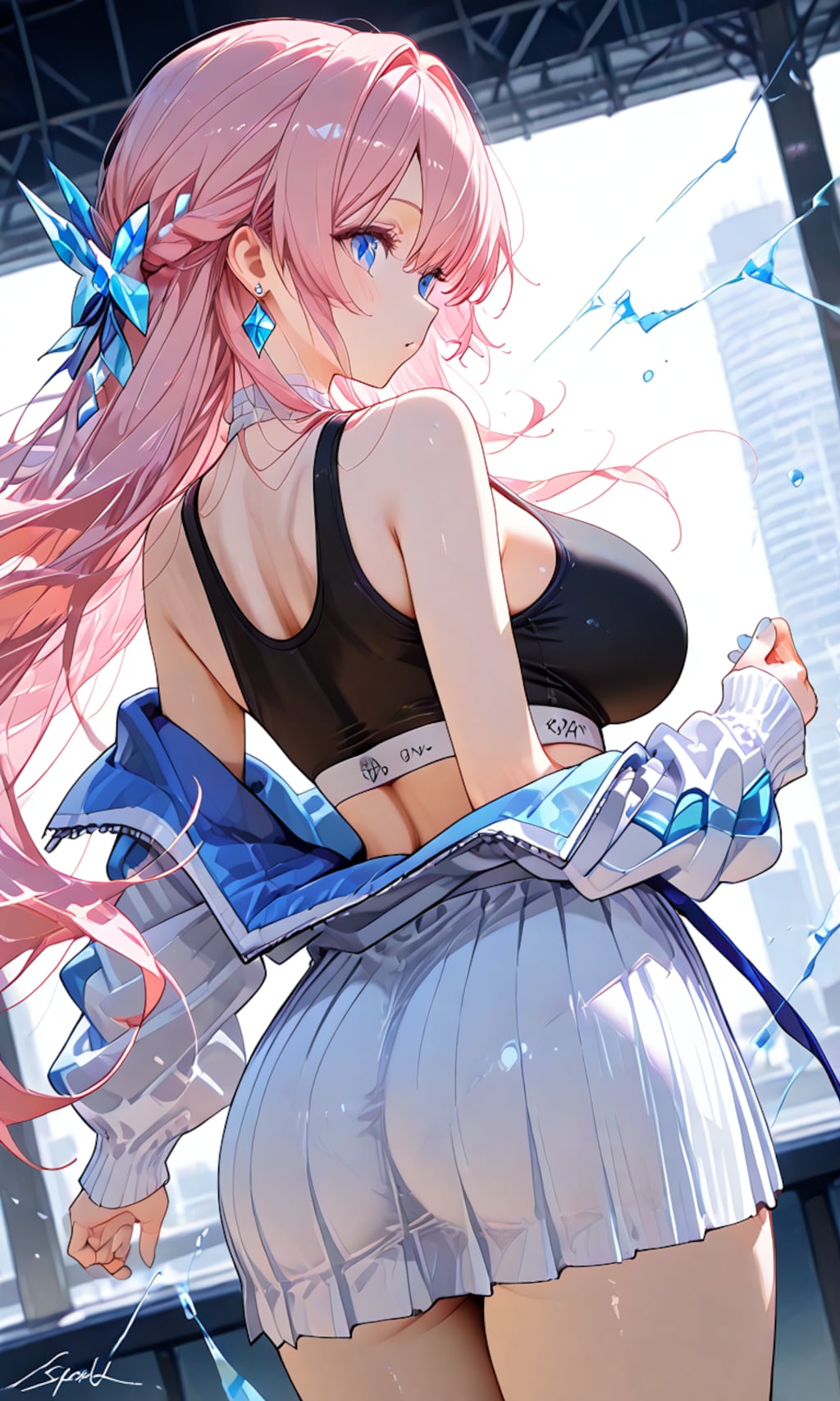 少女の後ろ姿