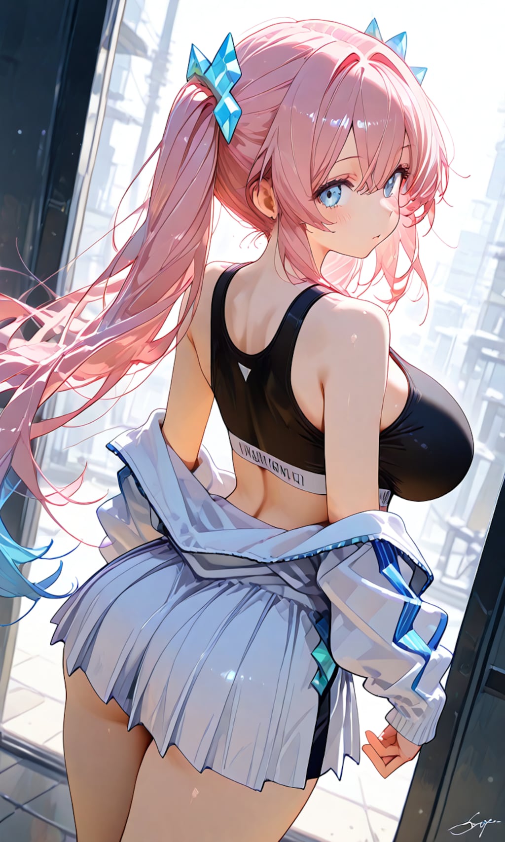 少女の後ろ姿