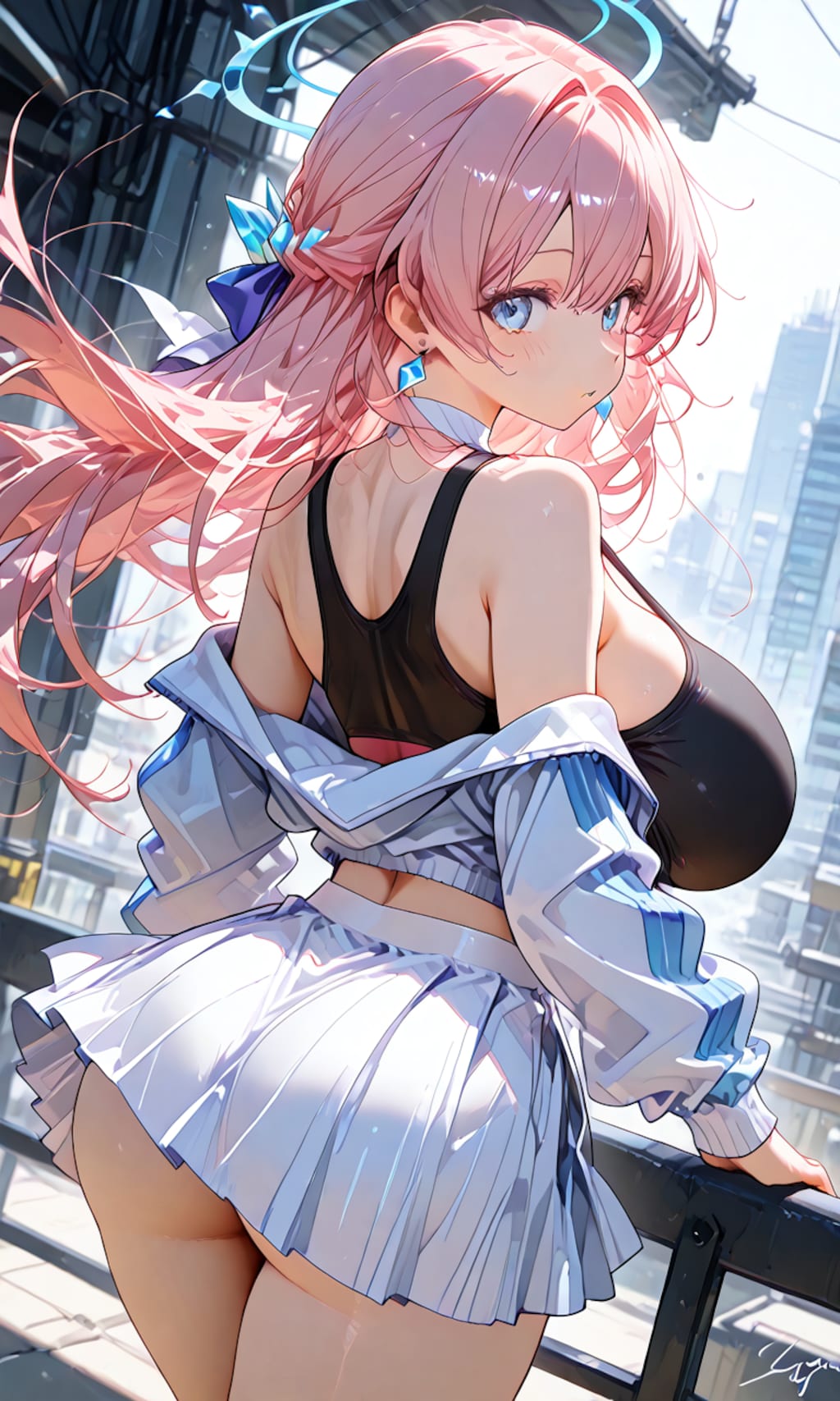 少女の後ろ姿