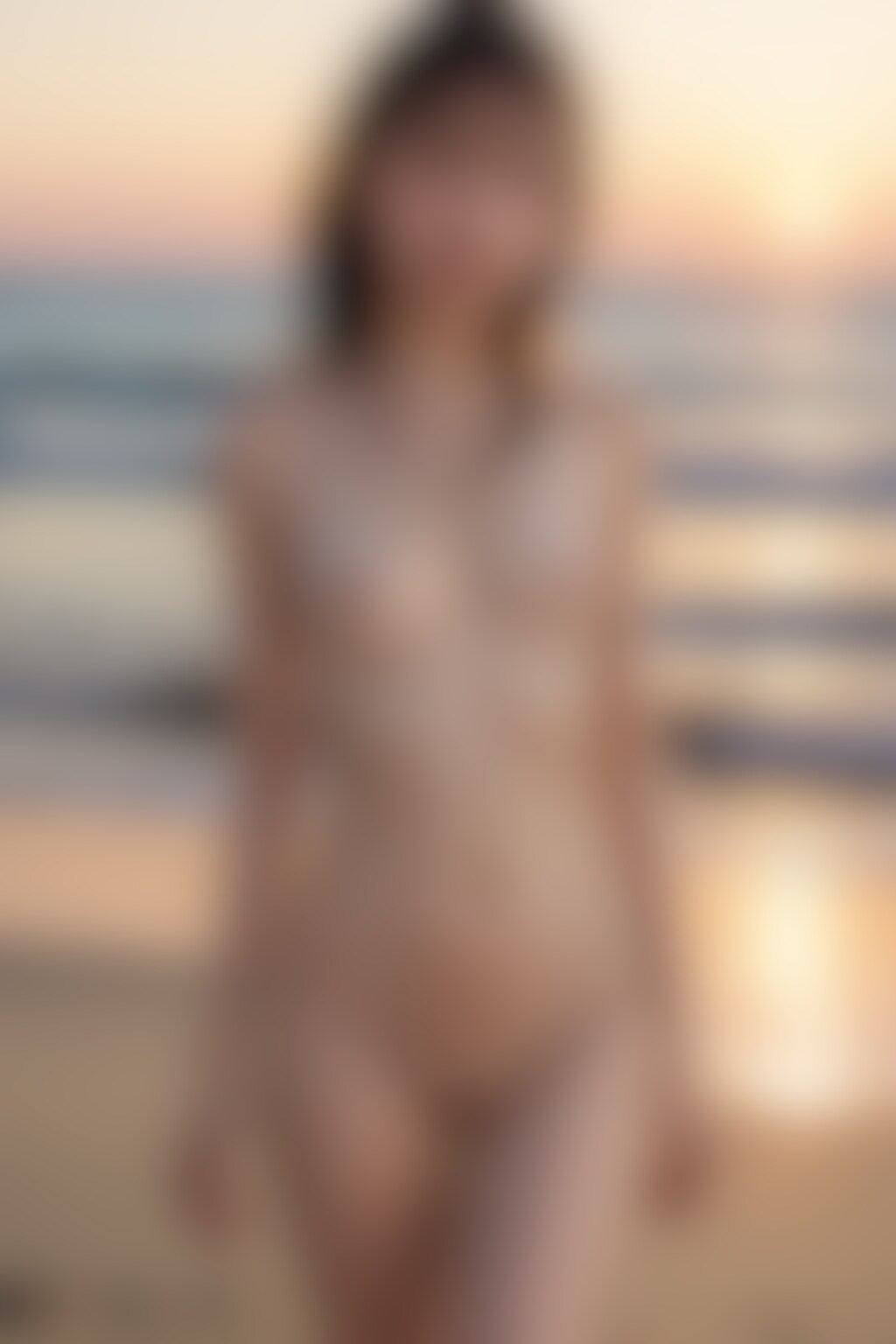 【31枚】スレンダーちゃんの海露出