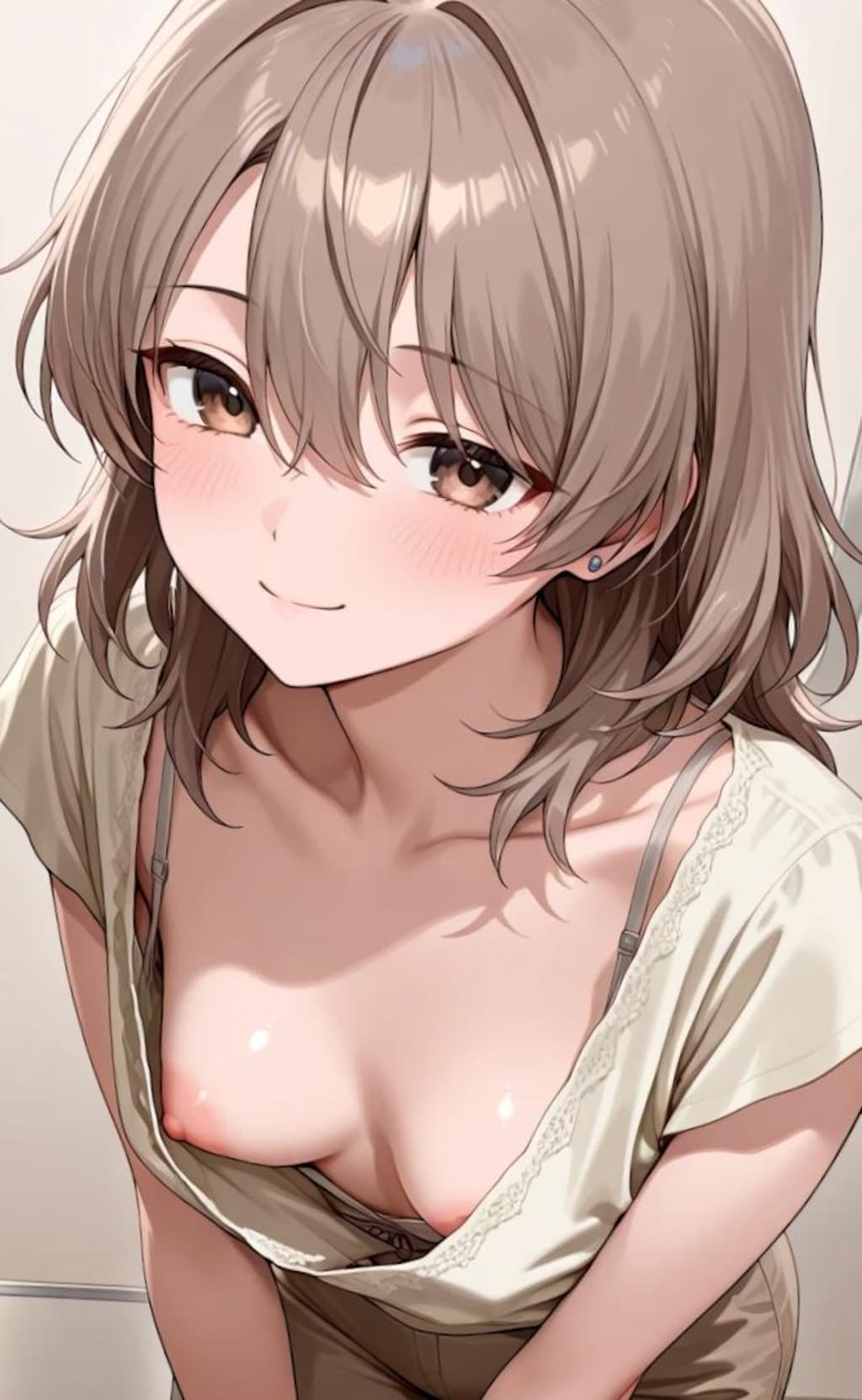 見本12枚：OL胸チラ