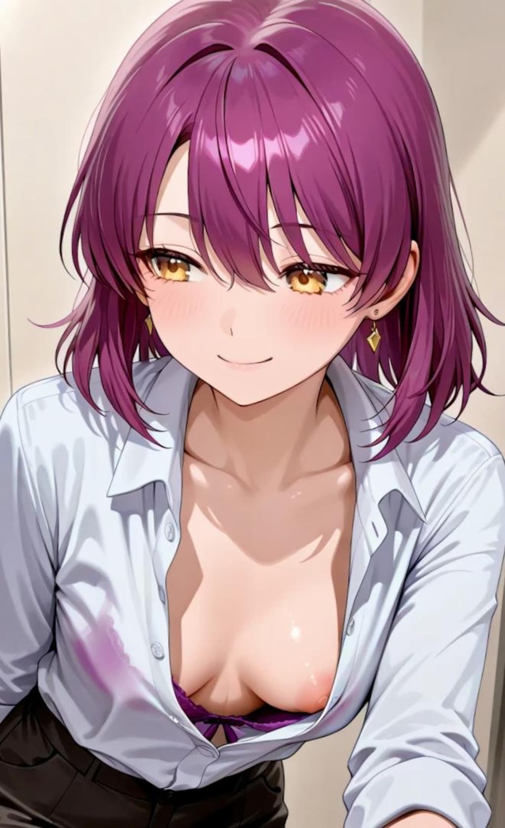 見本12枚：OL胸チラ