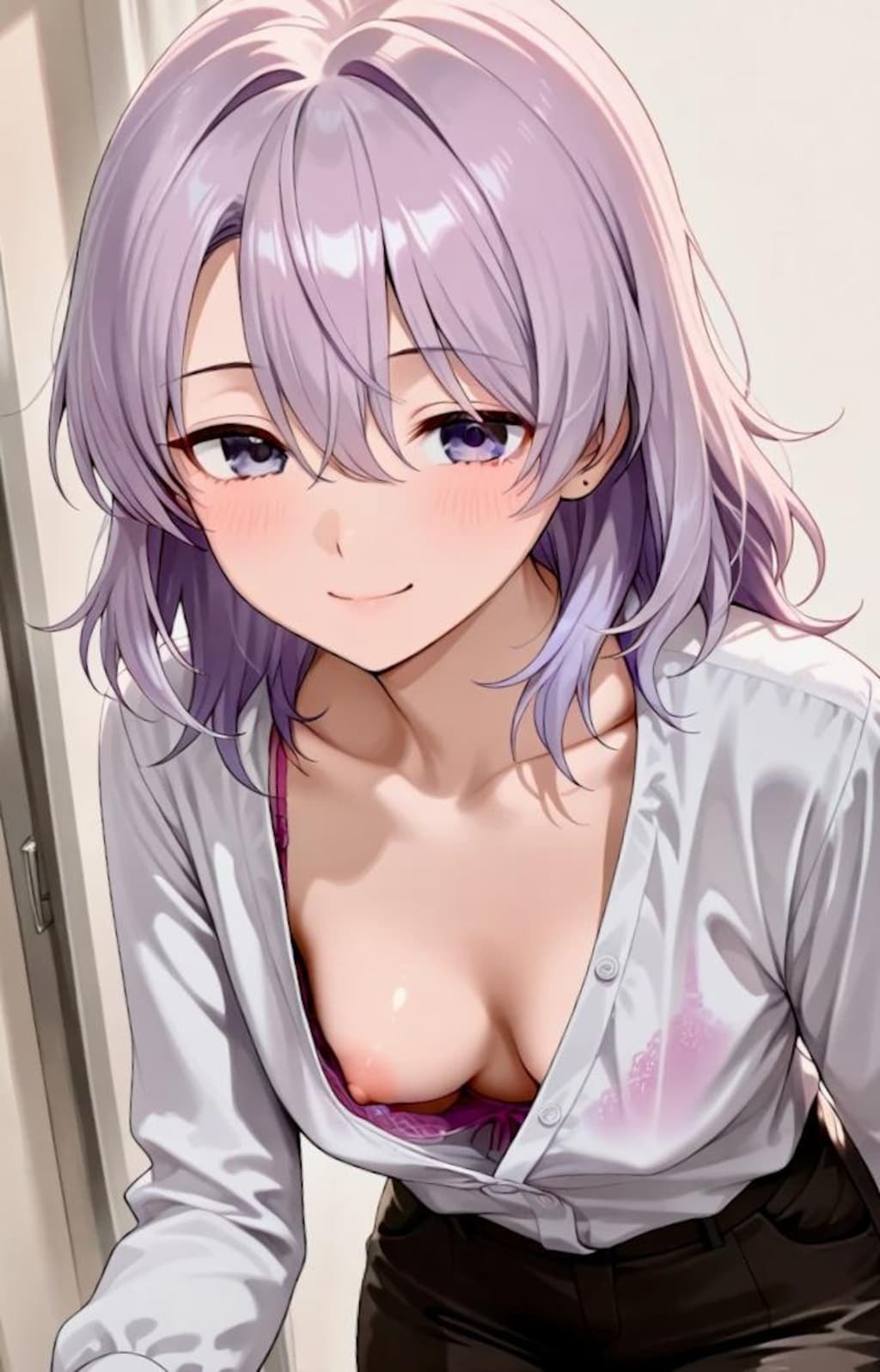 見本12枚：OL胸チラ