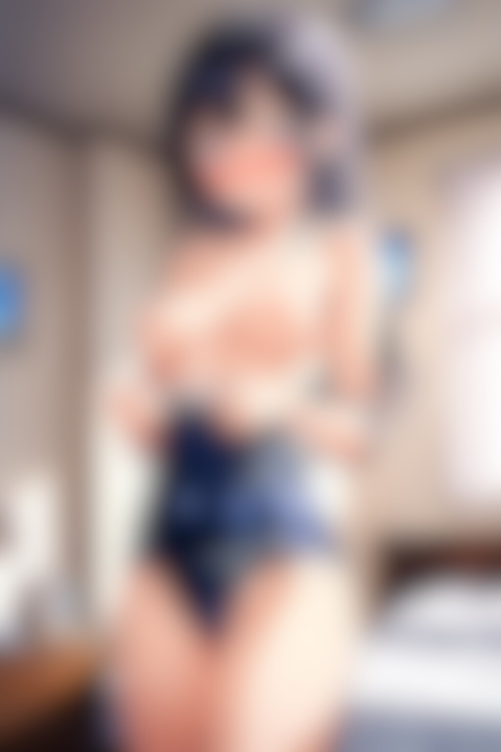 僕の見ている前でスク水に着替えて貰いました(18)