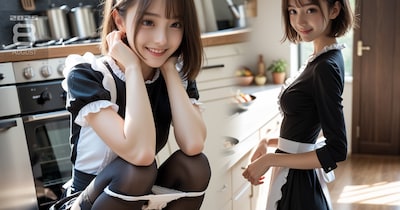 40枚)秘密の浄化♡メイドちゃん