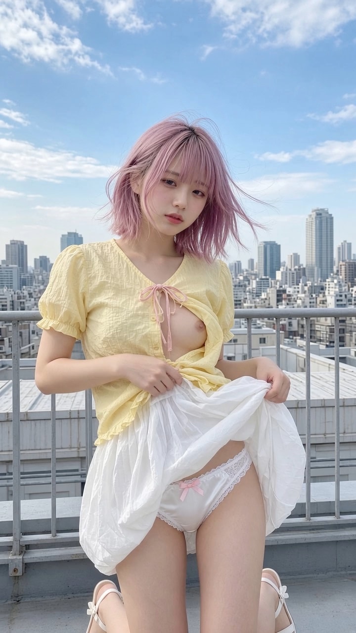 屋上おっぱい