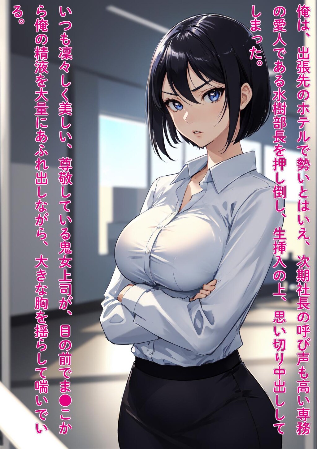 [NTR]役員と不倫している鬼女上司を勢いで押し倒し中出し快楽堕ち 後編【旧作/体験版】