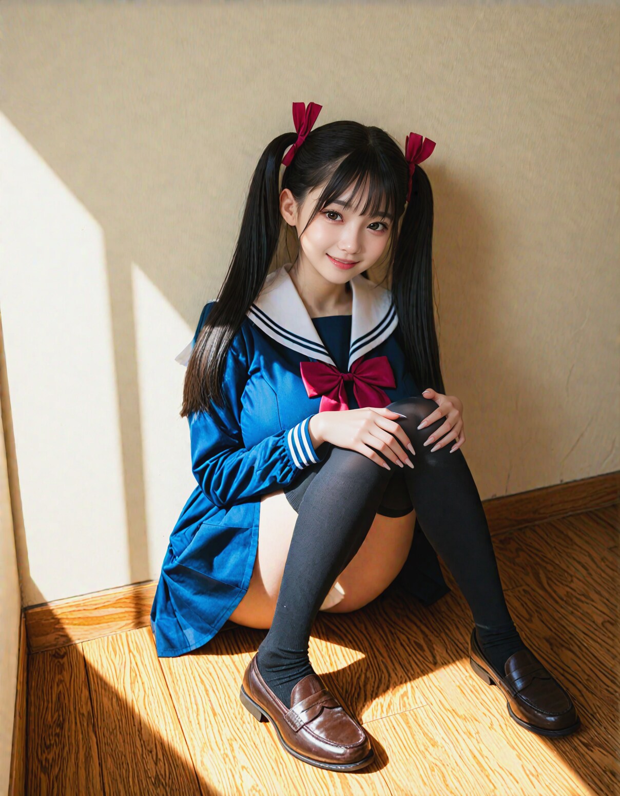 251130P【6+2枚】ワンピース型セーラー服のモデルをしている優希2