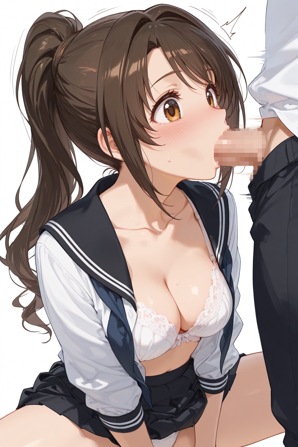 島村〇月｜セーラー服イラマチオ