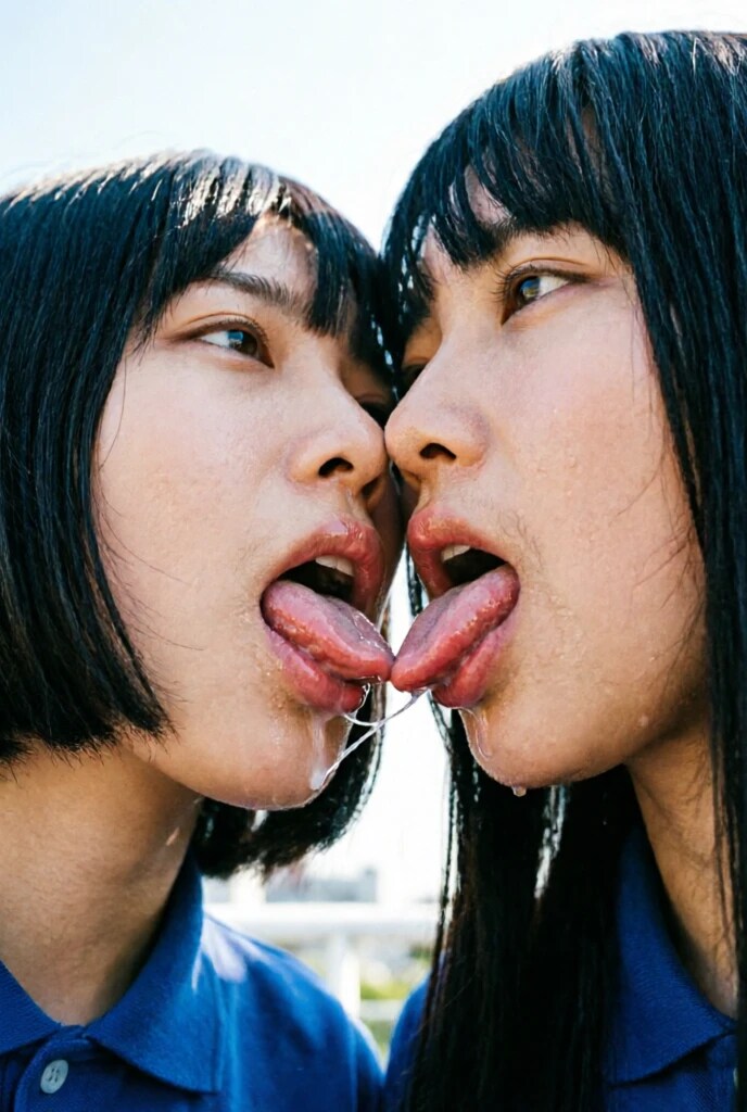 【28枚】よだれ、濃厚な百合キス