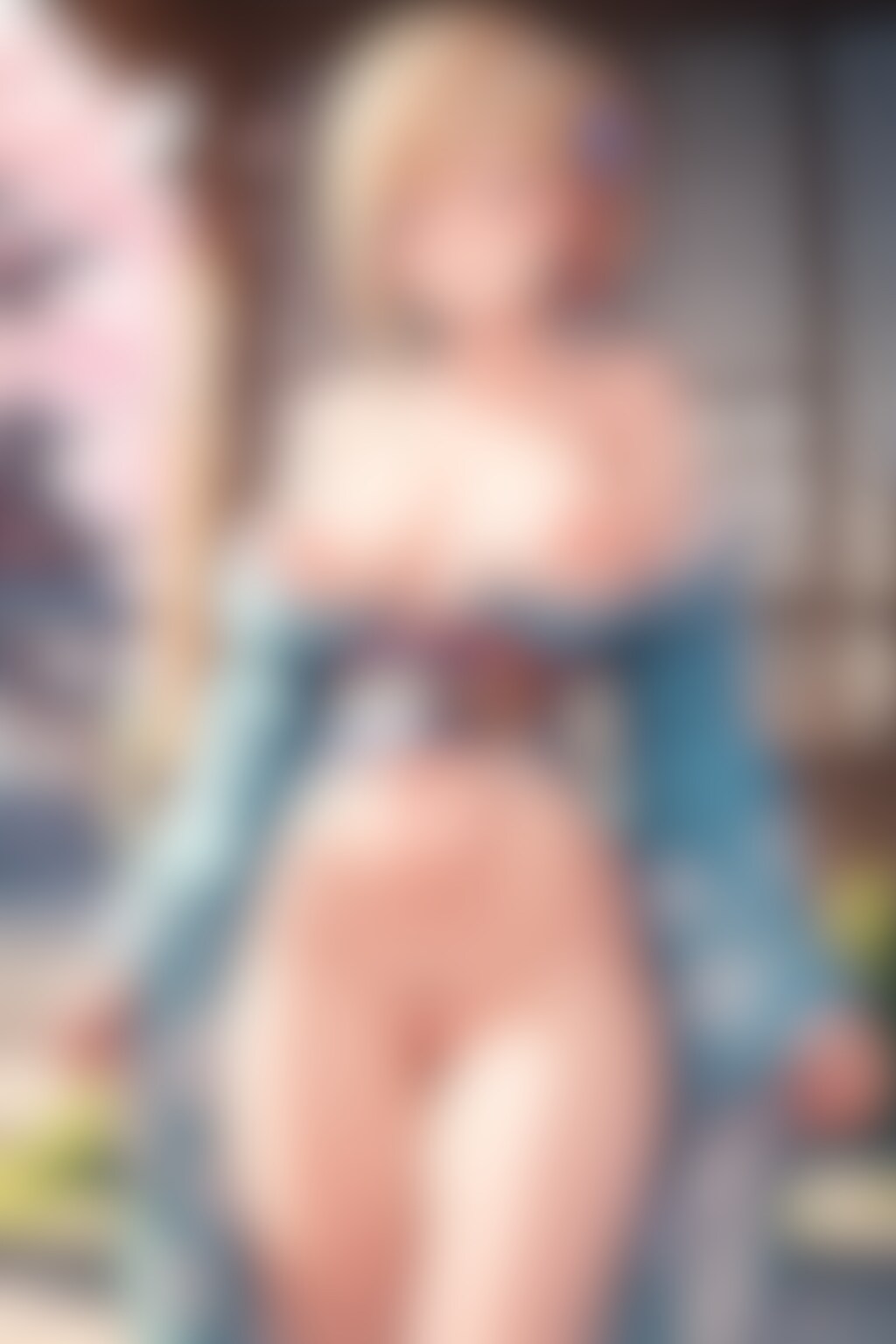 酔って野外露出し始めた和服美女(6)