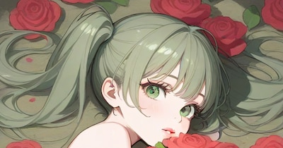 薔薇とあおい