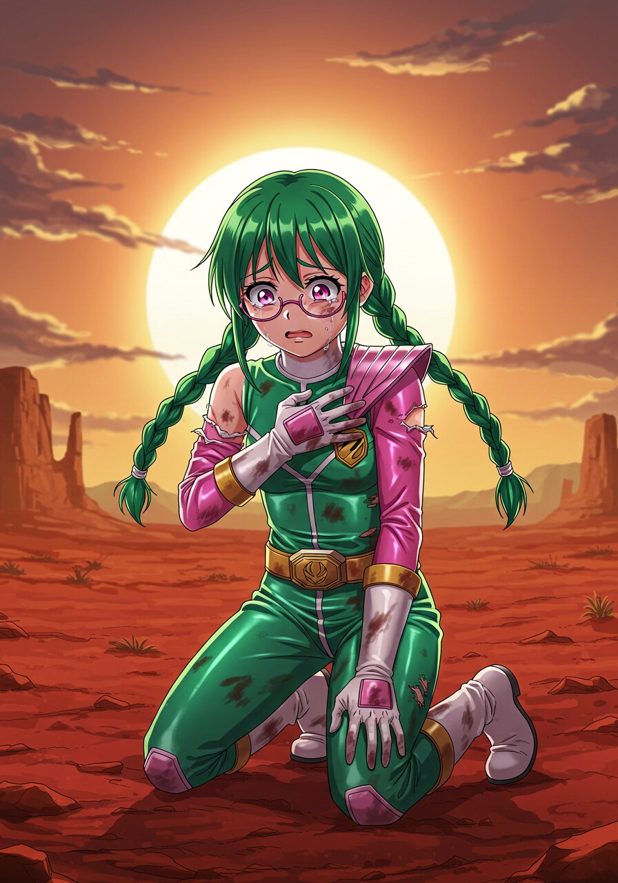 エルフの戦隊ヒロイン敗北