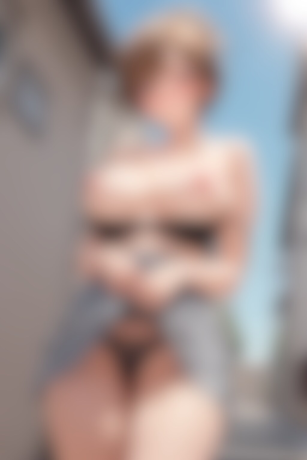 40枚:住宅街のおっぱいグラビア