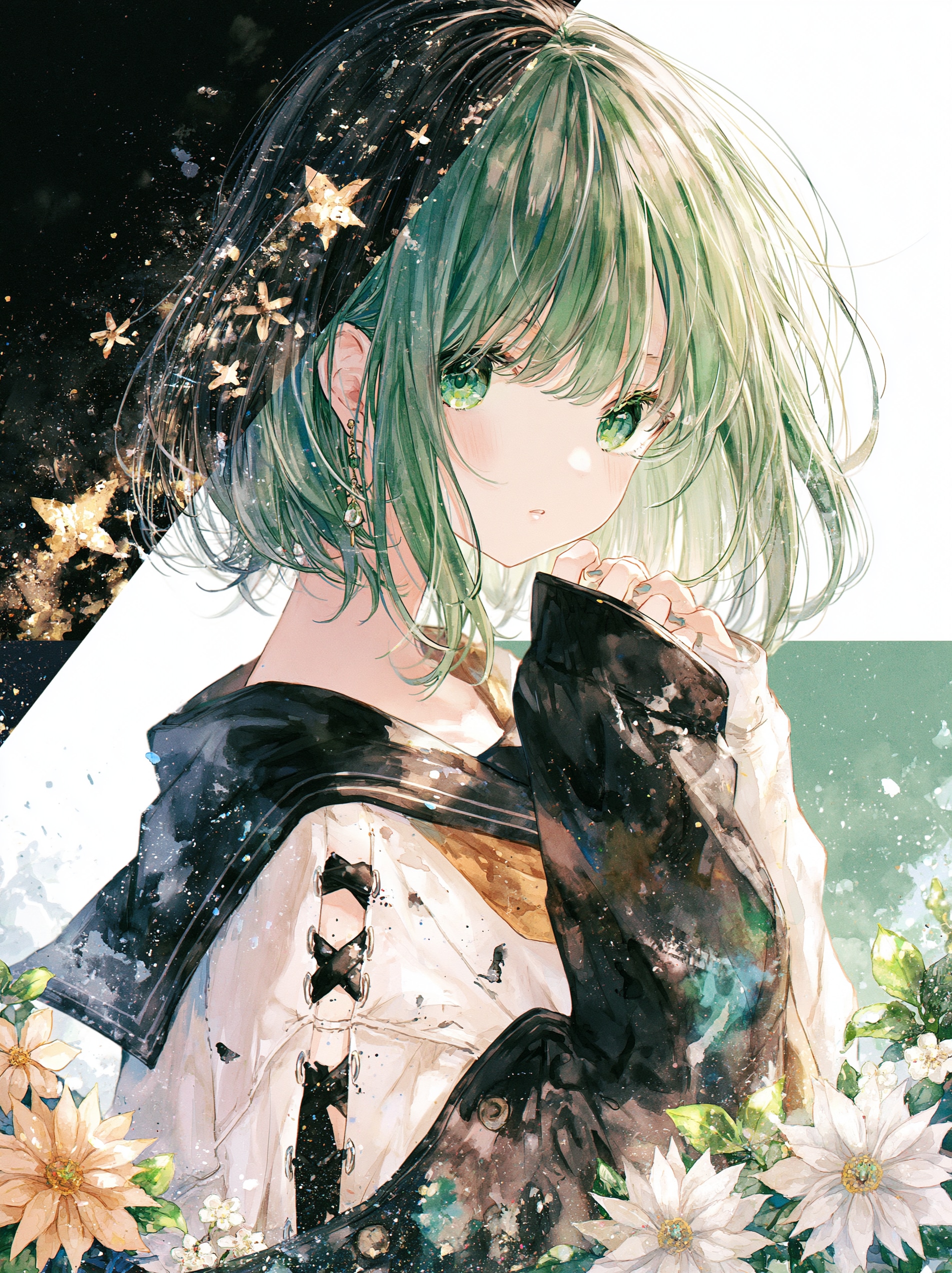 黒×緑。