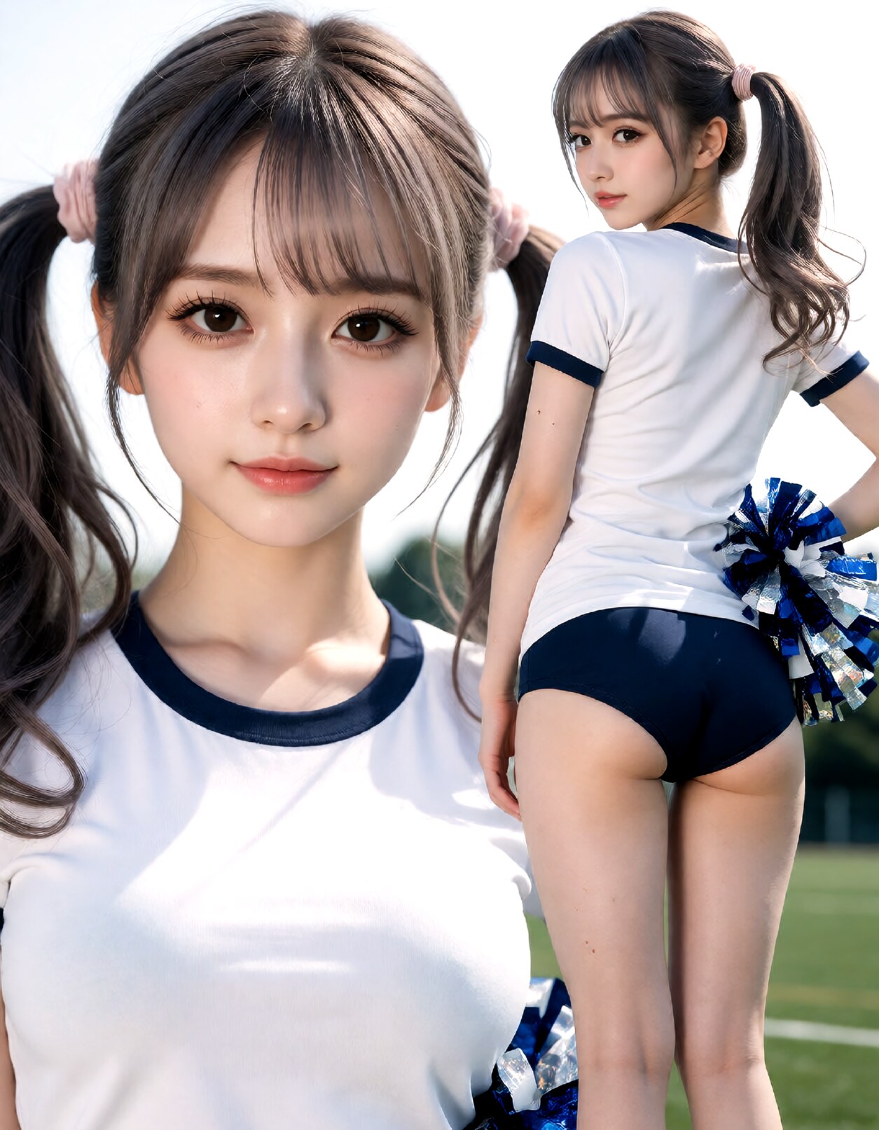 260831P【21枚】ちち大チアサークルメンバー紹介6【ブルマ+ツインテ編】