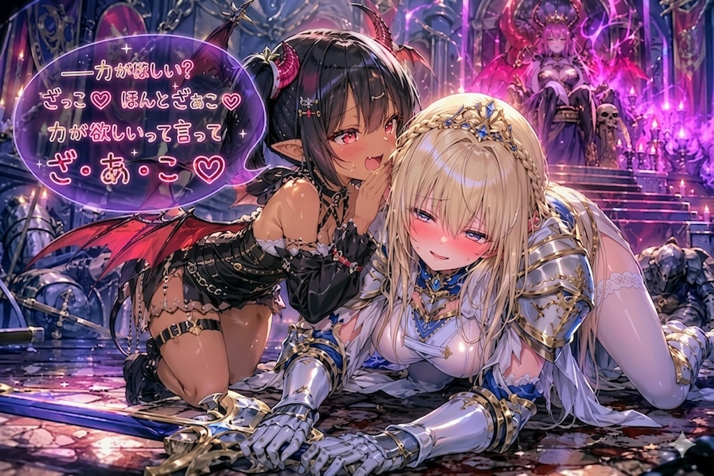メスガキ悪魔に屈しちゃう姫騎士