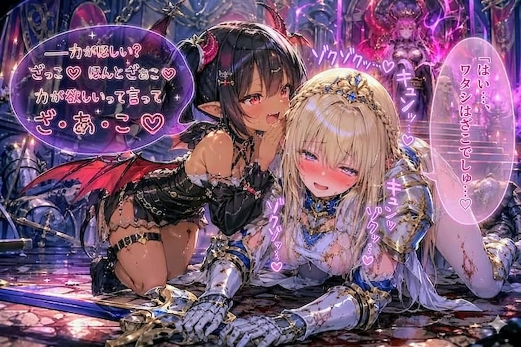 メスガキ悪魔に屈しちゃう姫騎士