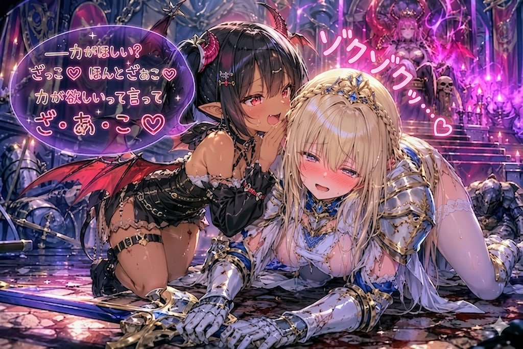 メスガキ悪魔に屈しちゃう姫騎士