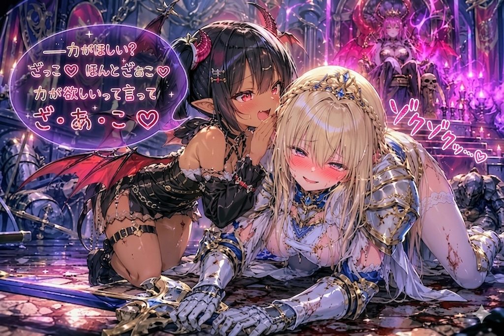 メスガキ悪魔に屈しちゃう姫騎士