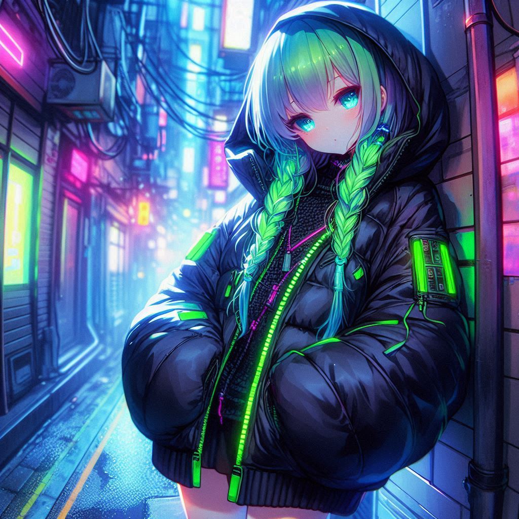 ネオンカラーの路地裏