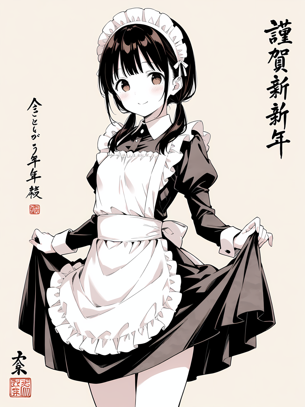 あけましておめでとうございます 別イラスト１／２