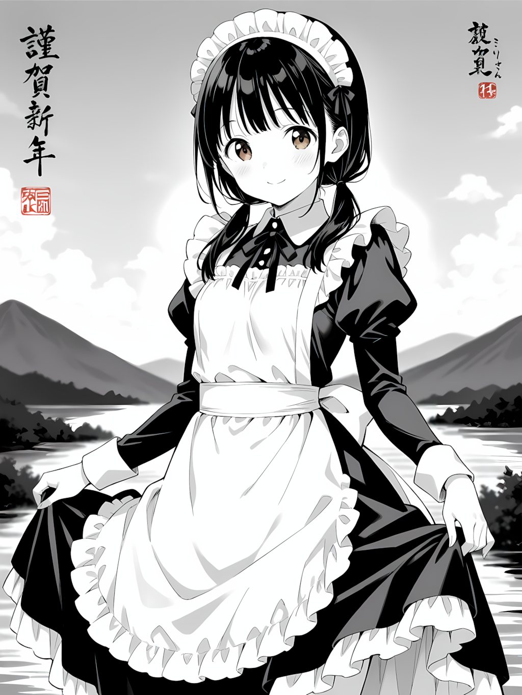 あけましておめでとうございます 別イラスト１／２