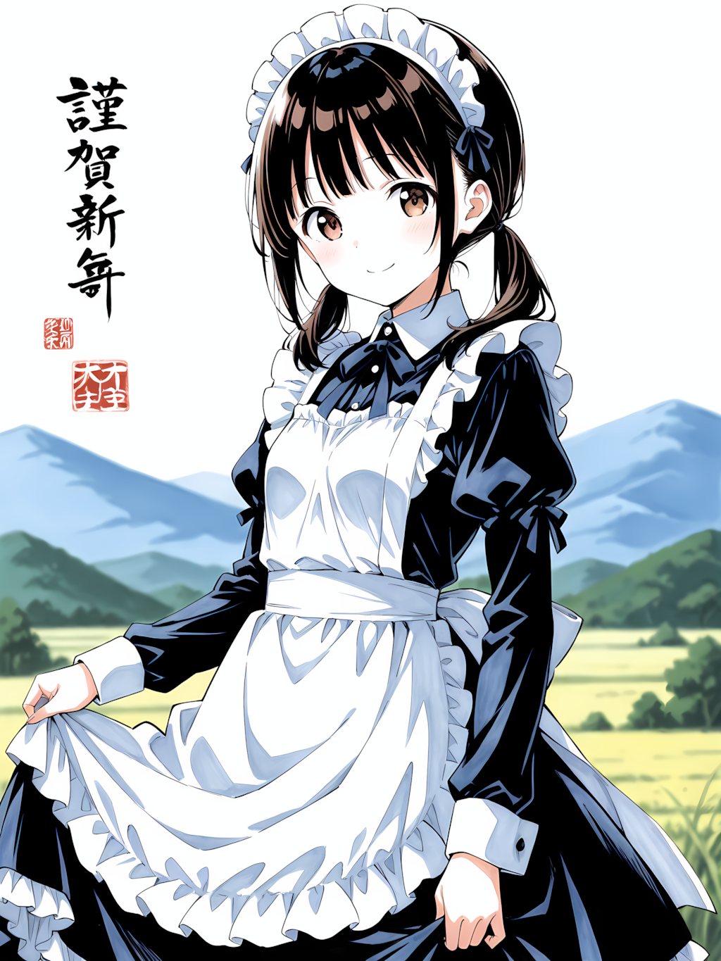 あけましておめでとうございます 別イラスト１／２