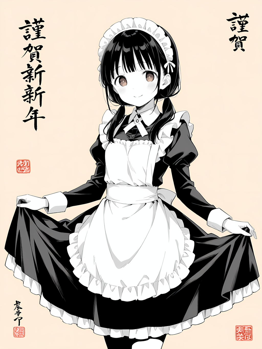 あけましておめでとうございます 別イラスト１／２