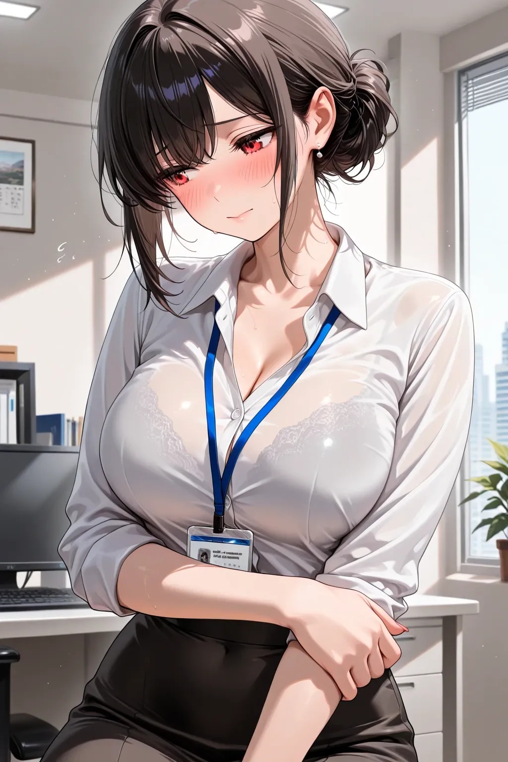 11枚：会社で脱がないグラビア撮影