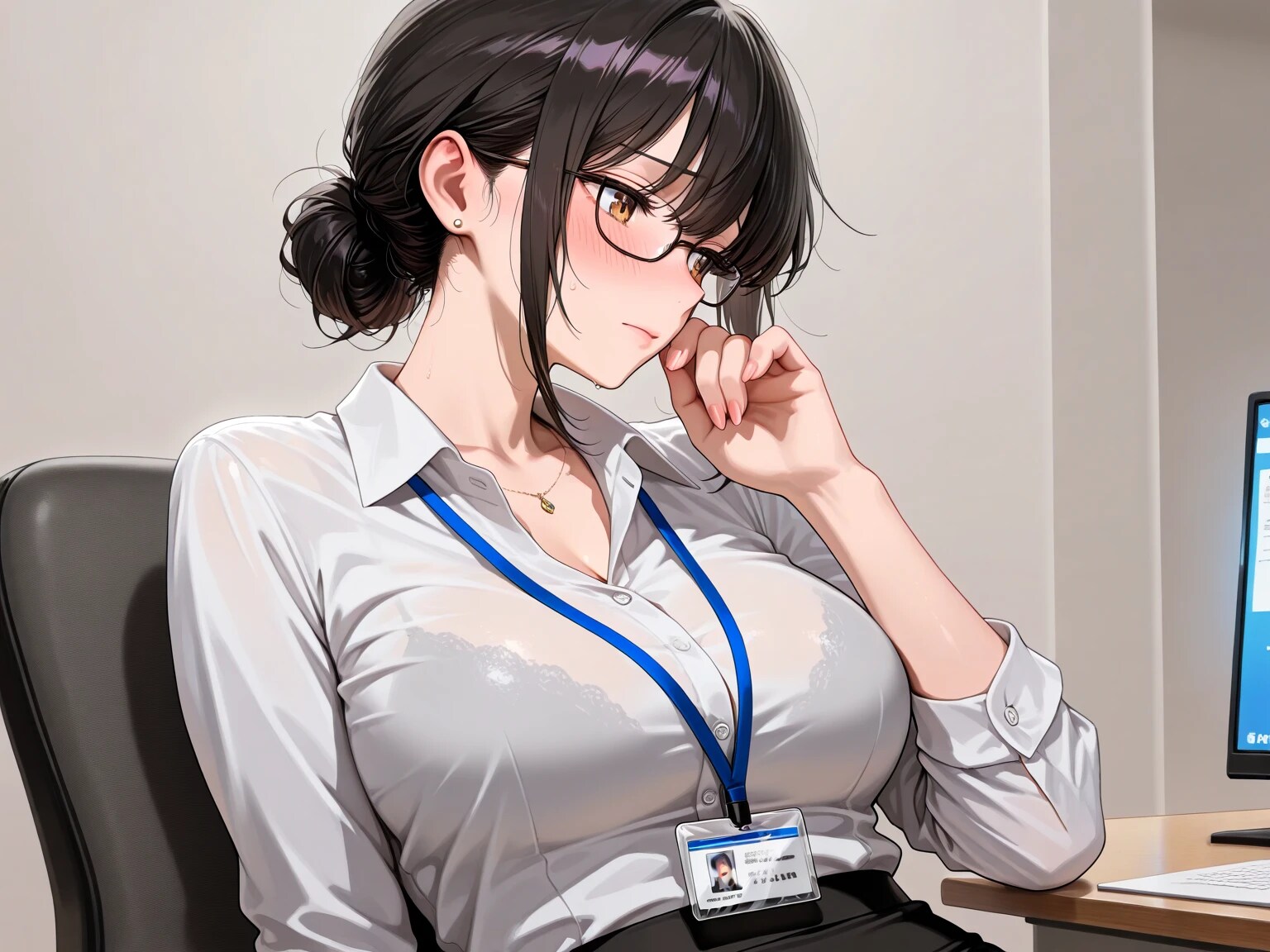 11枚：会社で脱がないグラビア撮影