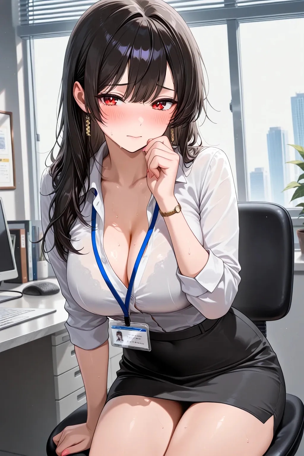 11枚：会社で脱がないグラビア撮影