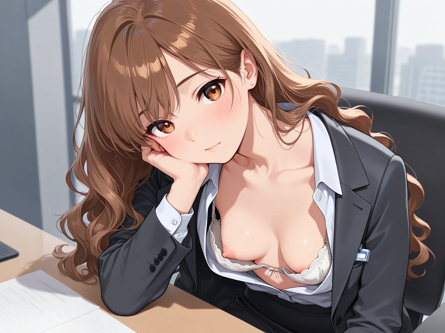 13枚:OLはみ乳グラビア