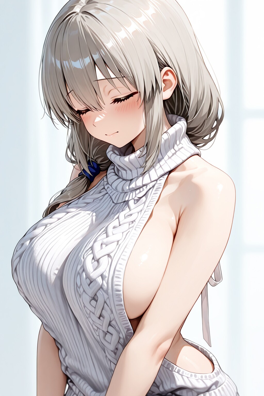 Uzaki Tsuki wearing a virgin-killing knit sweater